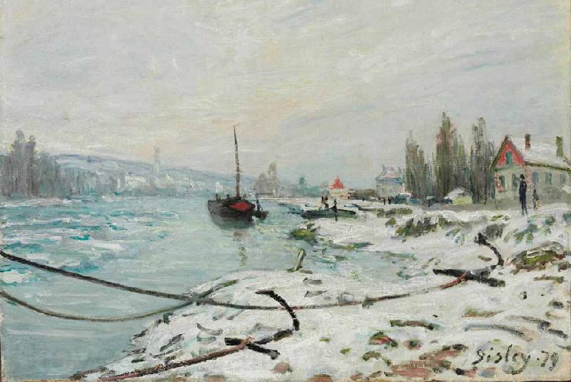 Alfred Sisley Effect of Snow at Saint Cloud Spain oil painting art